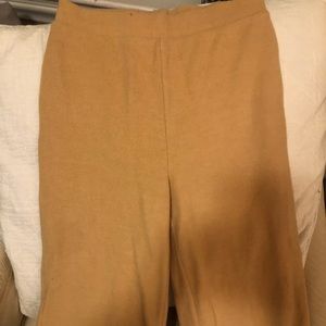 Zara wide leg size small camel cropped pants